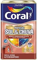 Kit Tinta Coral Sol E Chuva 18L Branca Com Trincha Profissional 250/2-3/4 Para Exteriores E Interiores