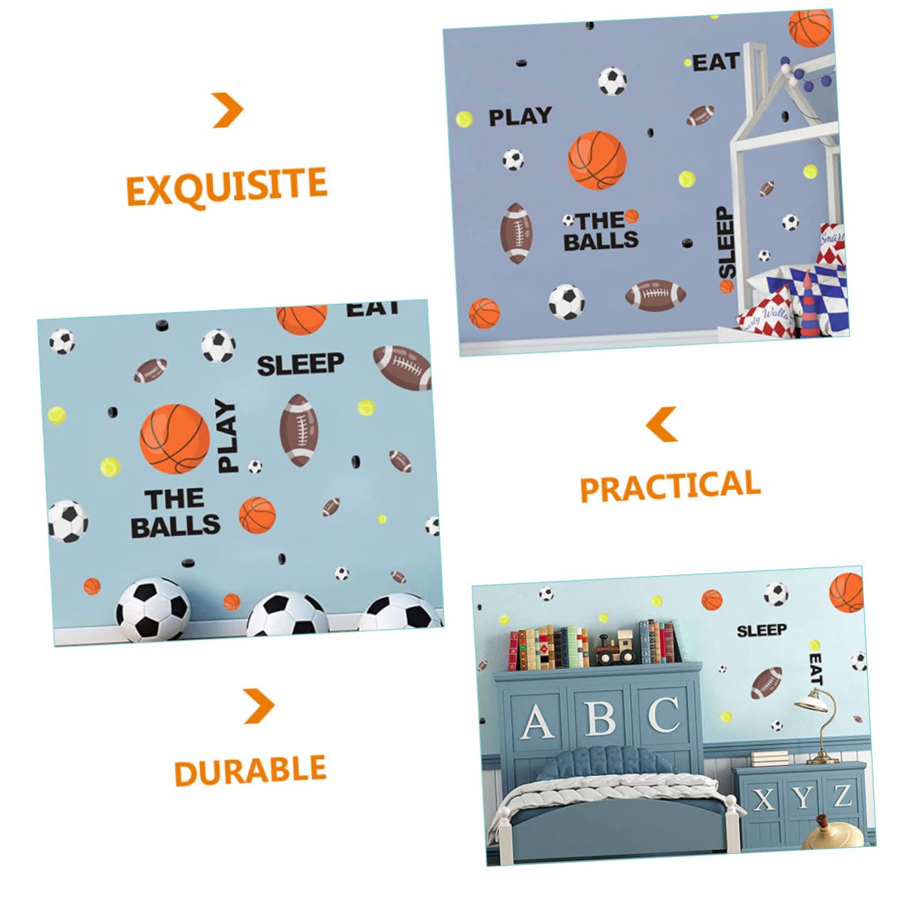 Toddmomy 4 Piezas Pegatina Decorativa de Pared para Adhesivo para Decoración de Habitaciones Infantiles y Guarderías de Quitar y Reubicar