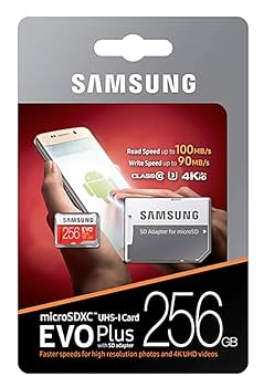Samsung 256GB EVO Plus Class 10 UHS-I microSDXC U3 with