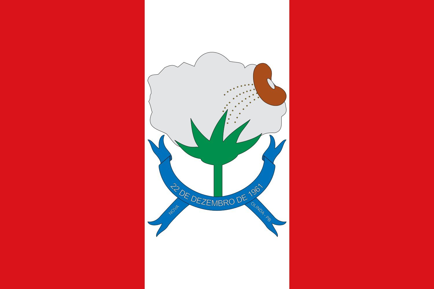 Drapeau Nova Olinda officiel de grande taille pour mairie et cérémonies