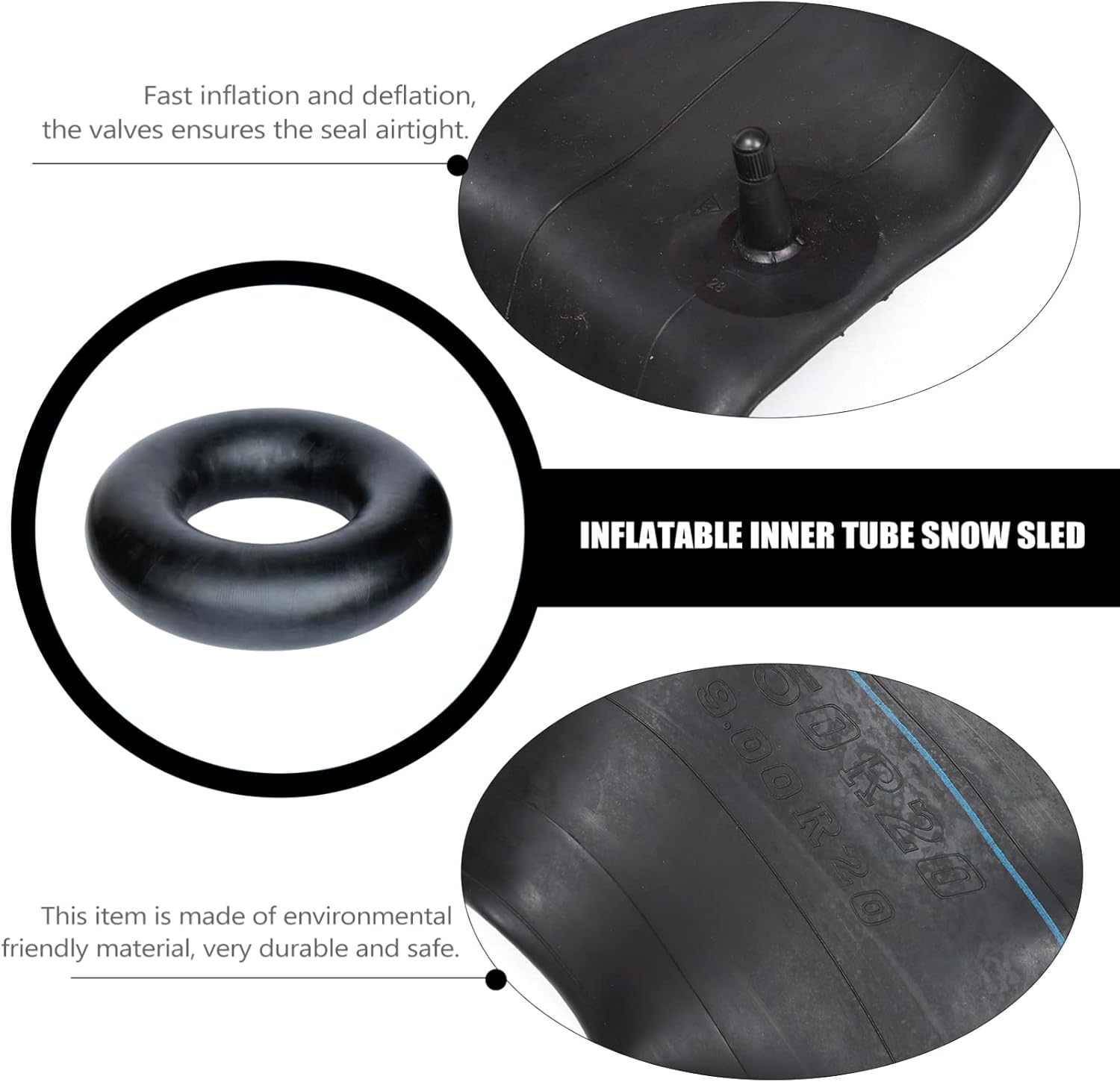 1pc Thickened Inflatable Snow Tube for Winter Fun Inner Ring for Sledding Grass Sliding for Family Snow Tubing Adventures