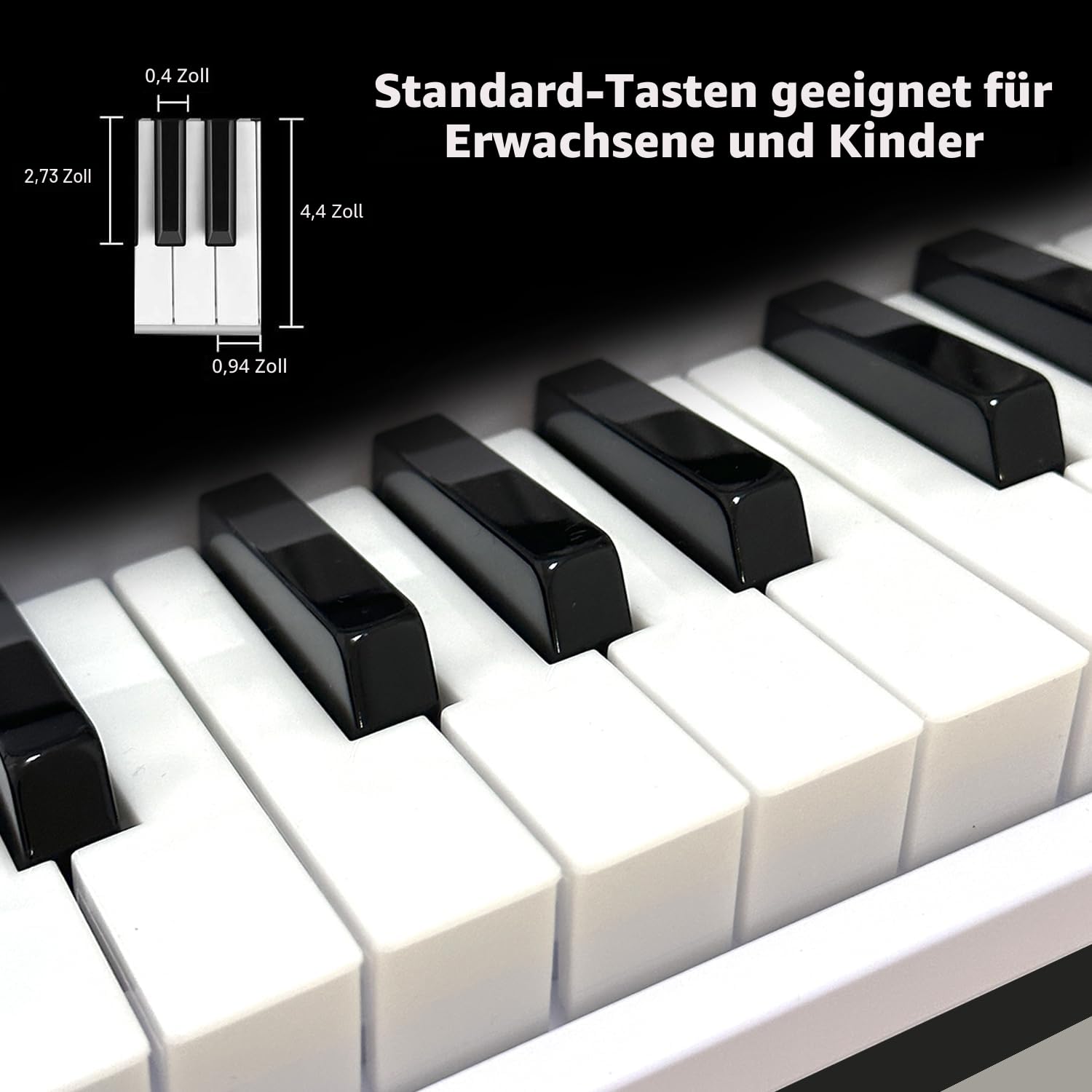 Elektronisches Keyboard Piano mit 61 Tasten für Erwachsene und Kinder mit leuchtenden Tasten, MIDI-Konnektivität und Lernmodi – perfektes Anfängerklavier Rosa