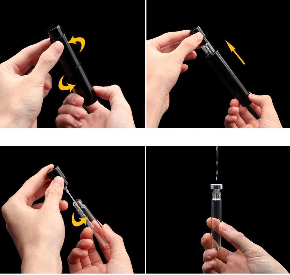 Minibutelki podróżne na perfumy, atomizer do perfum 10 ml Przenośna mini butelka na perfumy wielokrotnego użytku Puste pojemniki w sprayu Szklane butelki z atomizerem do użytku na świeżym powietrzu Na