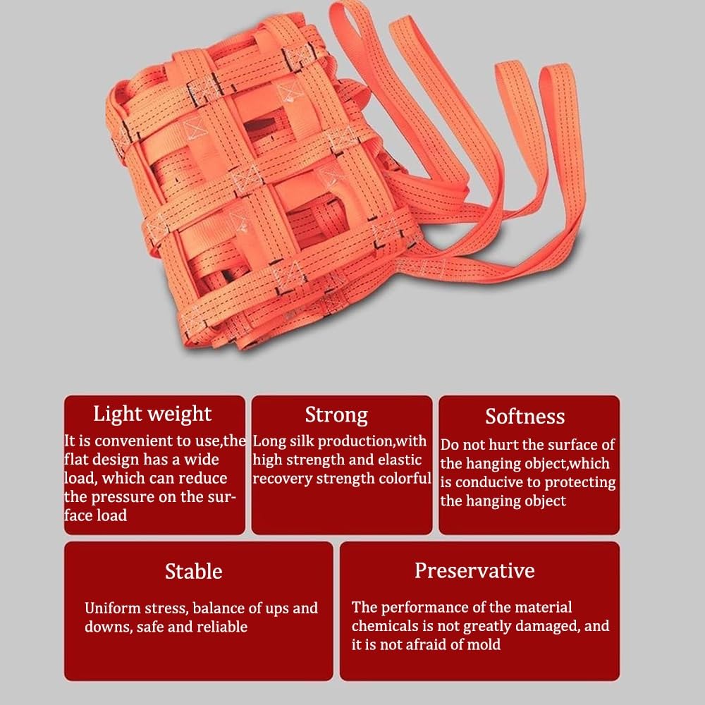 Robustes Schlingennetz & Ladungsabsperrnetz, 1 Tonne Hubkapazität, industrielles Nylon-Netz für vertikales Heben, Ladungssicherung, Transport