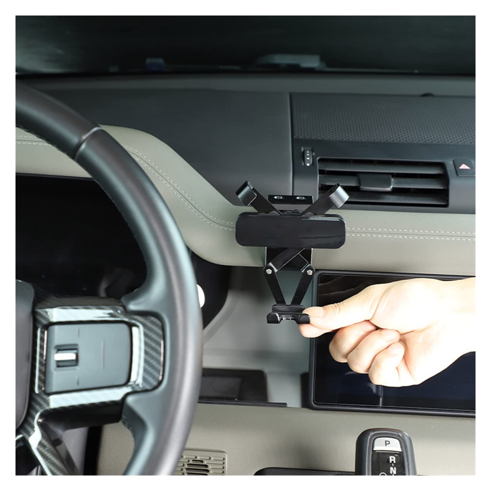 Kompatibel mit Land Rover Defender 110 2020–2022, Aluminiumlegierung, Auto-Zentralsteuerung, Handyhalterung, Intercom-Halterung, Autozubehör (Color : Style A)