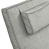 Sonnenliege Gartenliege Tisch 3er-Set Gartenmöbel Polyrattan Metall Grau - 8