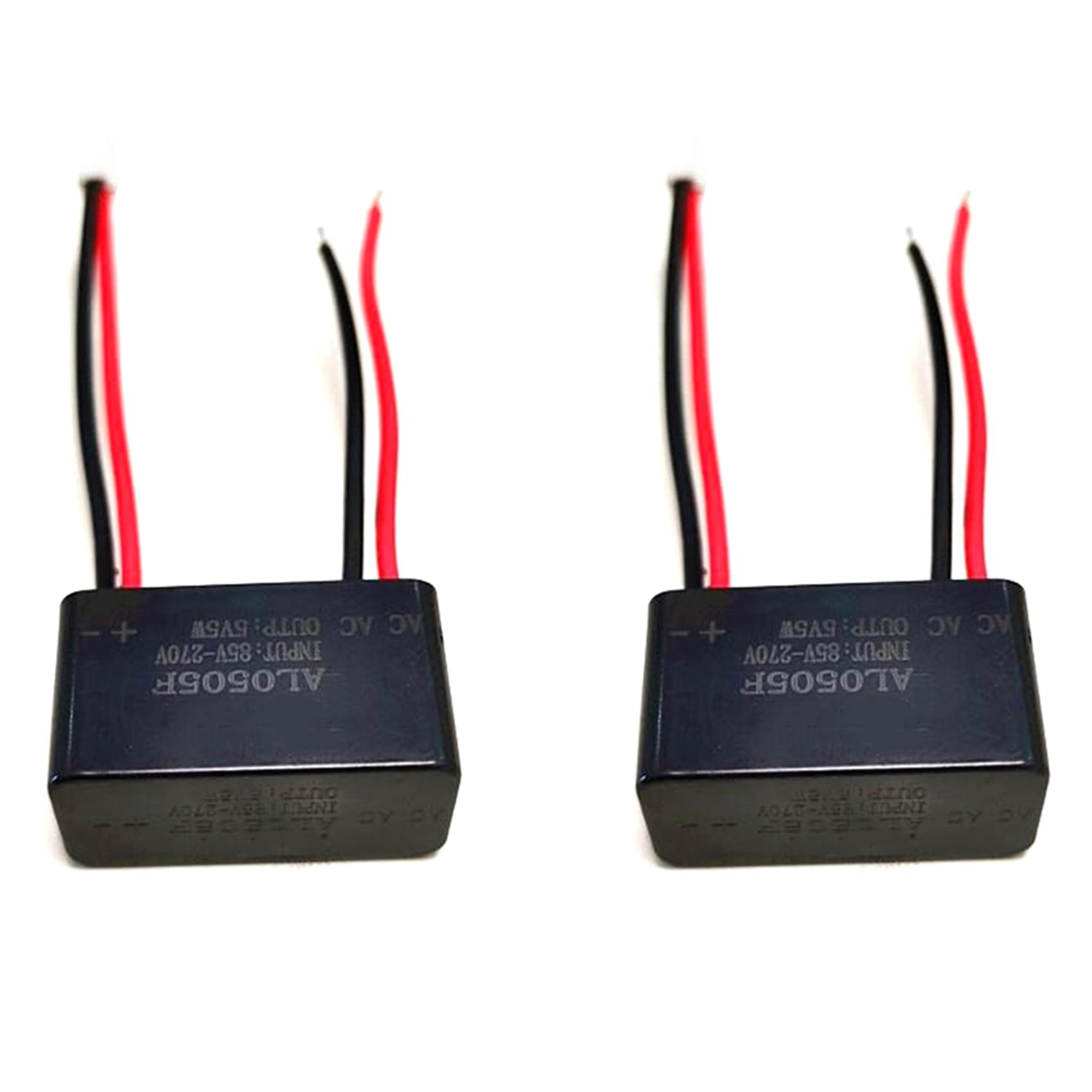 Jnchdghwa Black 2X Ac 220V To Dc 5V/1A Mini Transformer 5W Waterproof Epoxy Potting Light Power Supply Isolation Switch Module Driver
