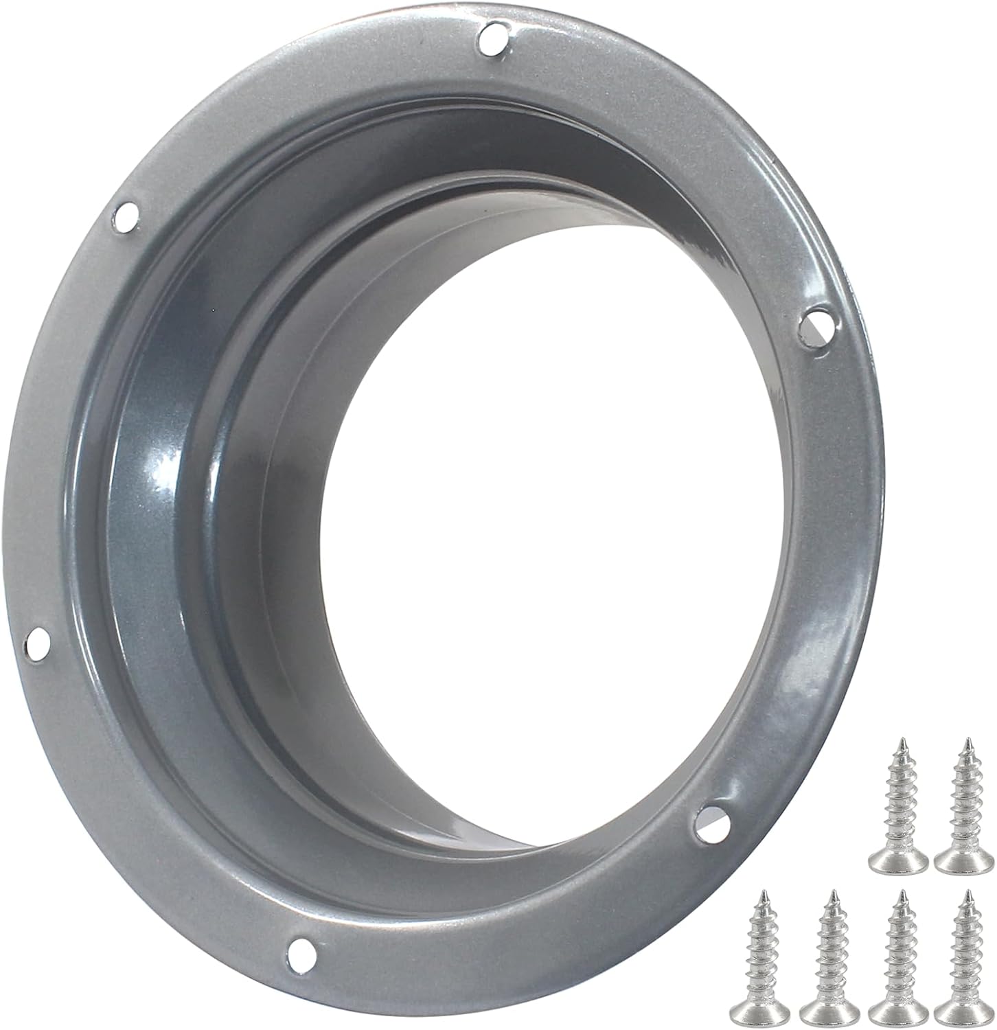 Piutouyar 75mm/3 Inch Duct Connector Flange, Silver Metal Pipe Flanges ...