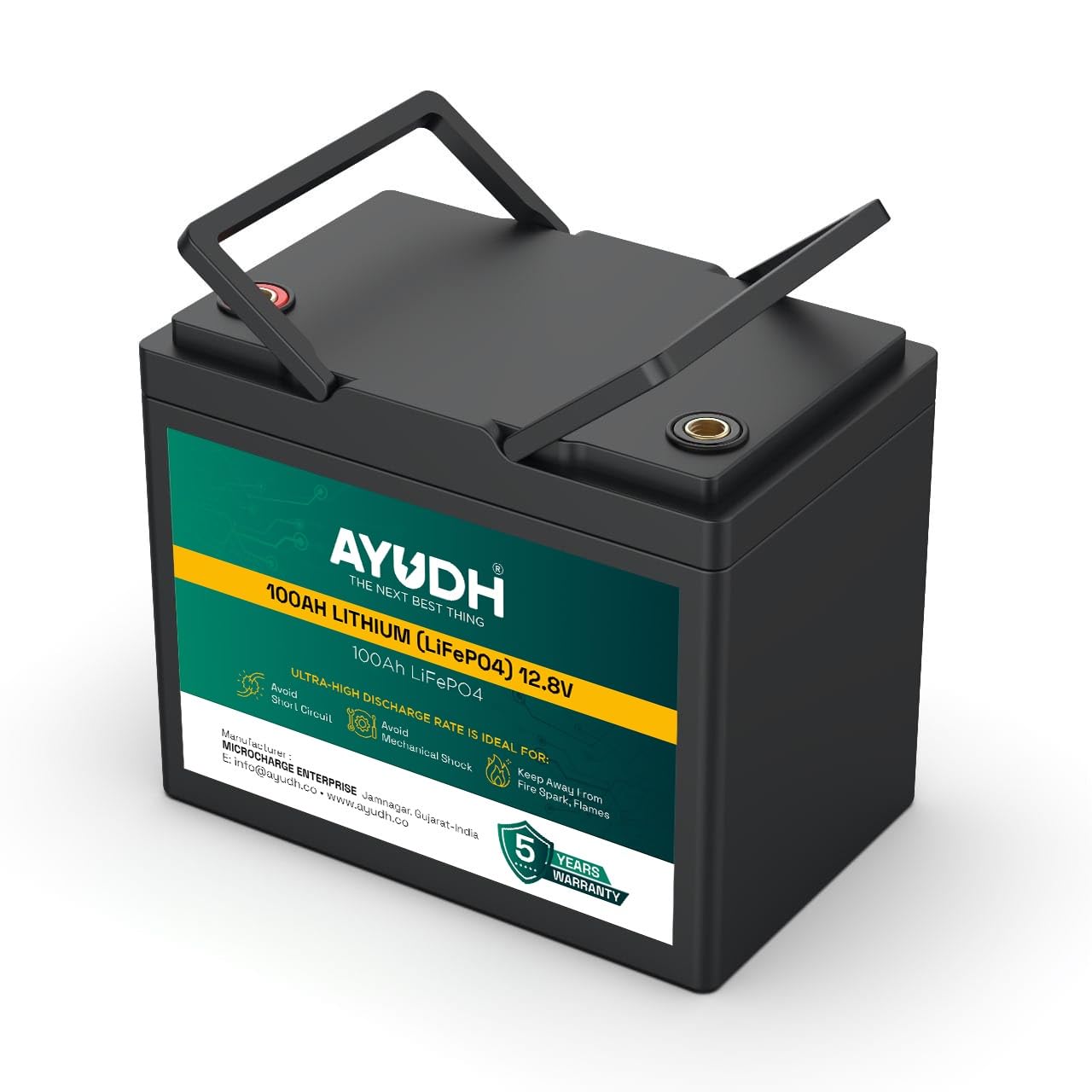 AYUDH 12 Volt 100AH Lithium Ferro Phosphate Inverter Battery, Solar Compatible, Long Life Up to 20 Years, Works with Any Normal Inverter, 5 Years Warranty-image-9