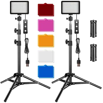 LEDビデオライト セット ポータブルケース Amazon | Hemmotop 2パック LEDビデオライト ライトスタンド