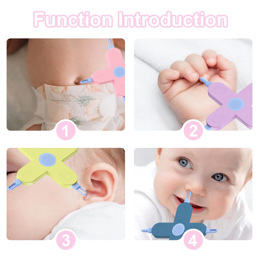 IKOPFLN Pincettes de nettoyage du nez 4 pièces 4-en-1 tête ronde