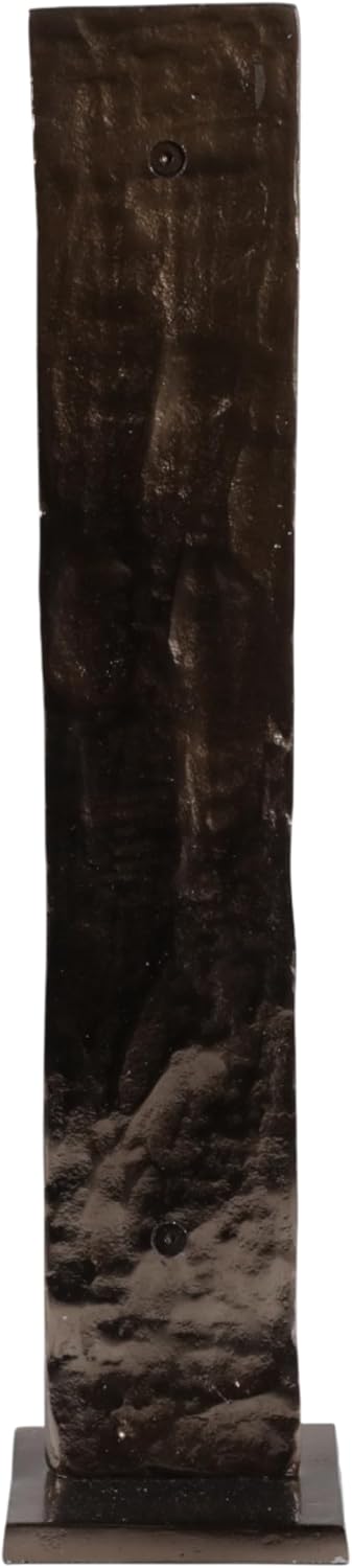 Contemporary Textured Figurine Sculpture for Home Decor - Decorative Metal Accent for Bathroom, Office, and Living Room Decor - Ornaments for Shelf Display and Coffee Table - 22", Gold & Black