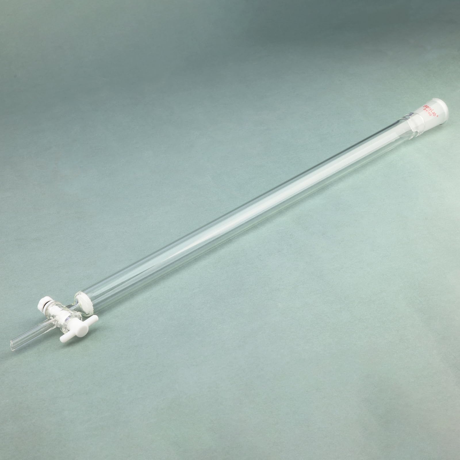 stonylab Colonnes de Chromatographie en Verre Borosilicaté avec Plaque de Sable G2, Diamètre Intérieur de 19 mm, Longueur Utile de 457 mm, Joint 24/40