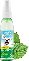 TropiClean Fresh Breath Oral Care Spray for Dogs & Cats - Mint Breath Freshener, Bad Breath Treatment, 4oz Made in USA