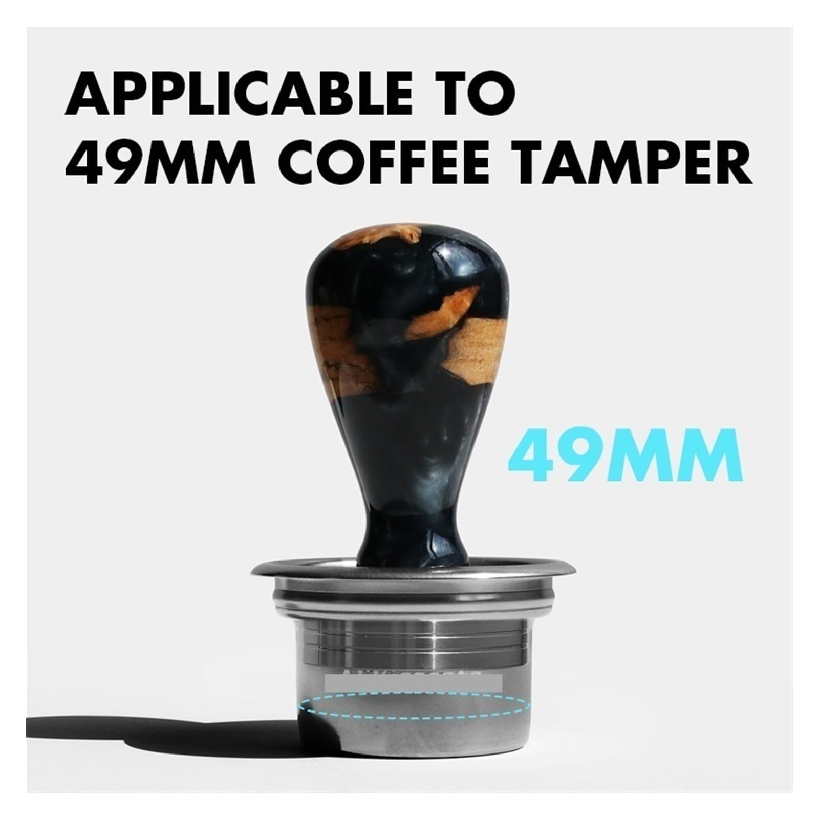 Kit De Cesta De Filtro Reductor De 58 Mm A 49 Mm Tamper De Pantalla, Compatible Con AliKisscafe, For Portafiltro Sin Fondo Accesorios For Espresso Herramientas De Barista(49mm Tamper HGB)