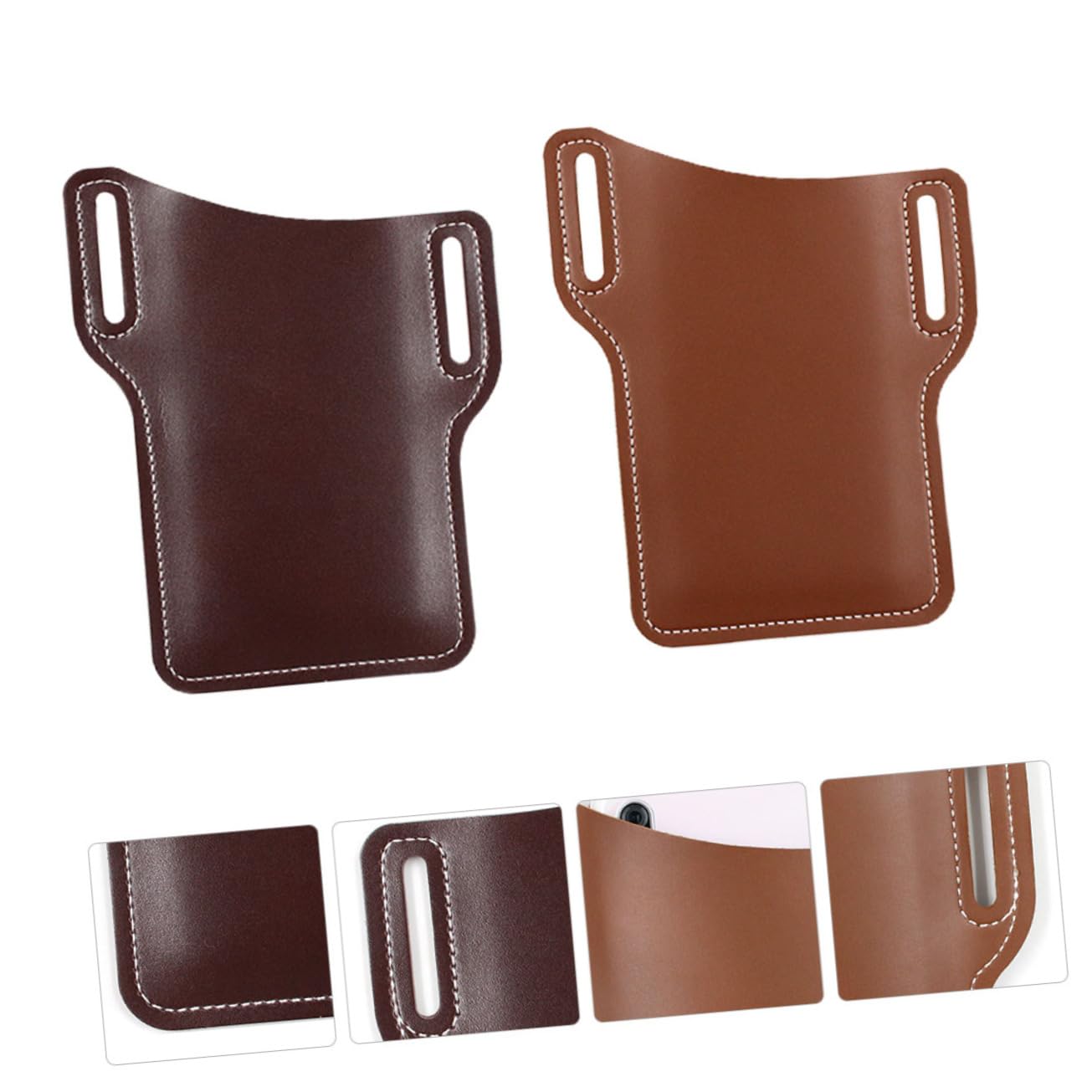 Hemobllo Pochette Étanche pour Téléphone Portable Lot de 2 Pièces en PU Couleur Aléatoire Banane Pratique pour Téléphone Protection et Utilisation Facile Randonnée Shopping