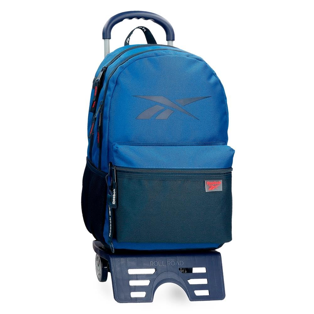 Reebok Atlantic Mochila Escolar, Azul, 31x44x15 cms