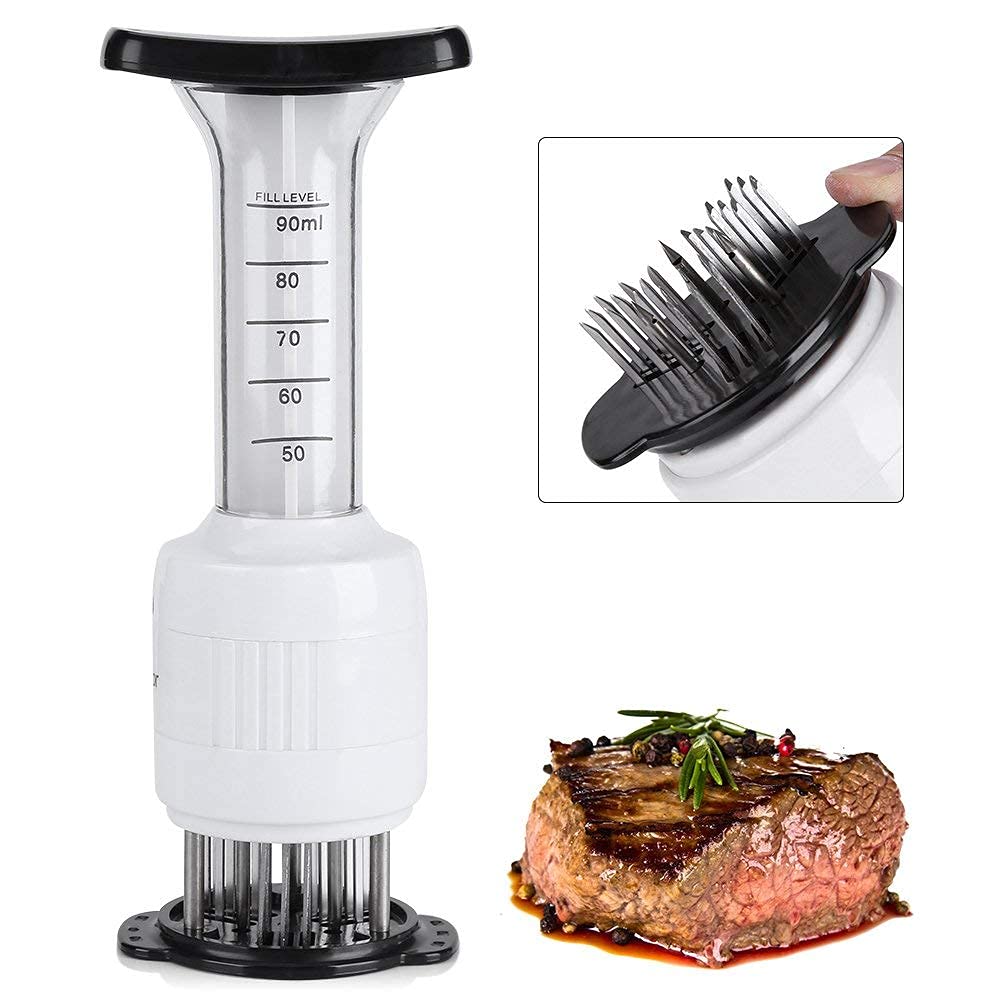 Fait Meat Marinade Tenderizer Needle Injector Bistecche Sapore Siringa Cook Utensile da usato per quasi tutte le carni