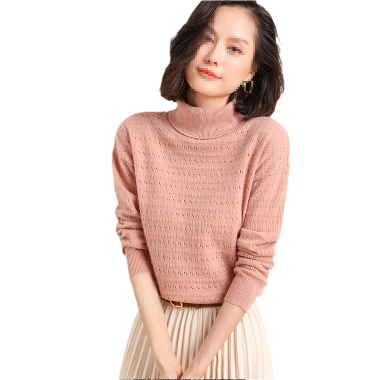 Maglione lavorato a maglia di lana delle donne scava fuori il pullover solido del tricot delle signore