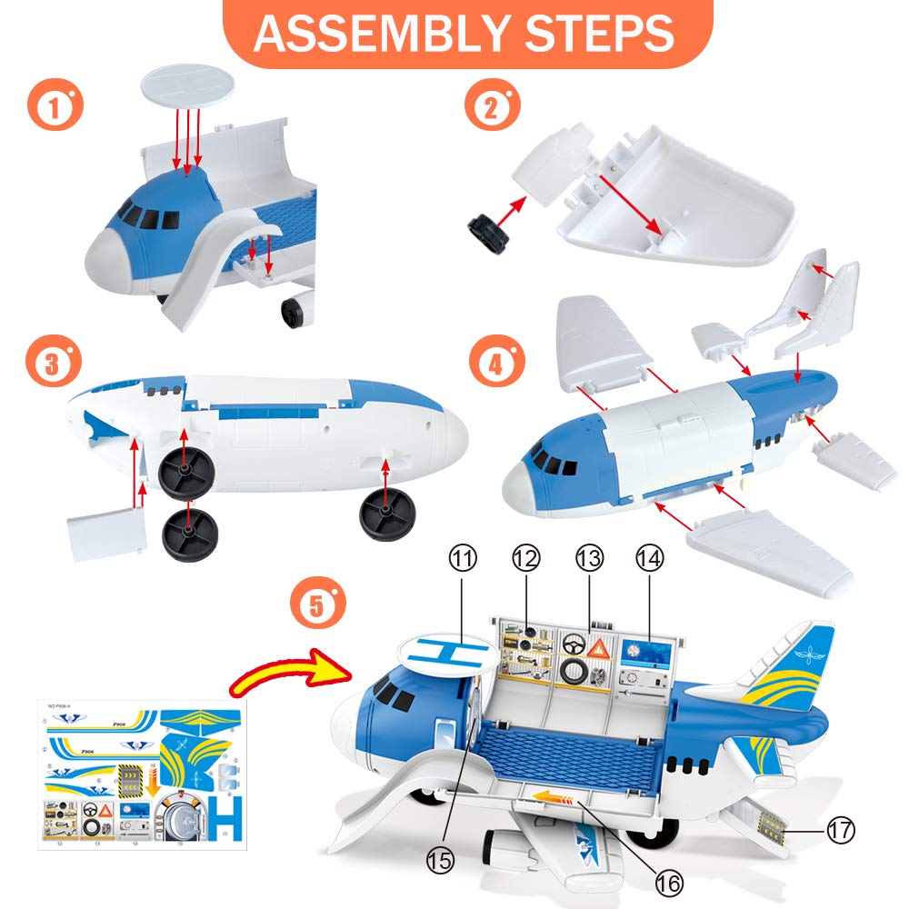 ZMZS Airplane Toys for Toddler Boys Age 2, Kids Transport Cargo Plane