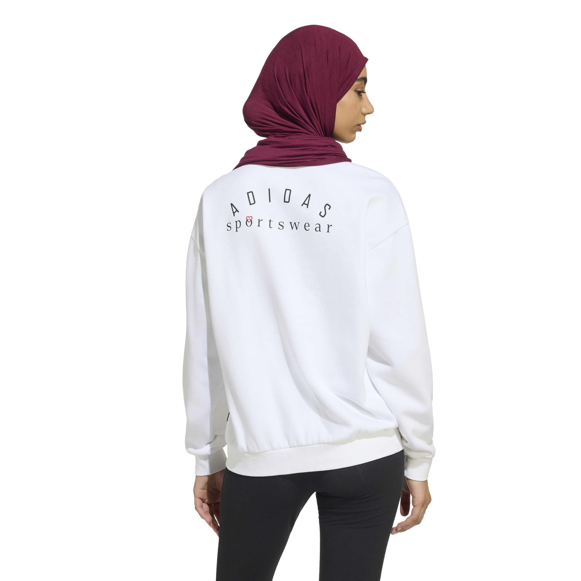 adidas Kobiety Embroidery Pack Graphic Loose Sweatshirt, white, L