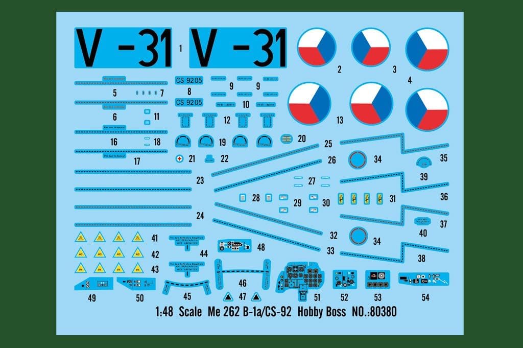 Hobbyboss 80380 "Me 262 B-1a/CS-92 Model Kit, 1:48 Scale