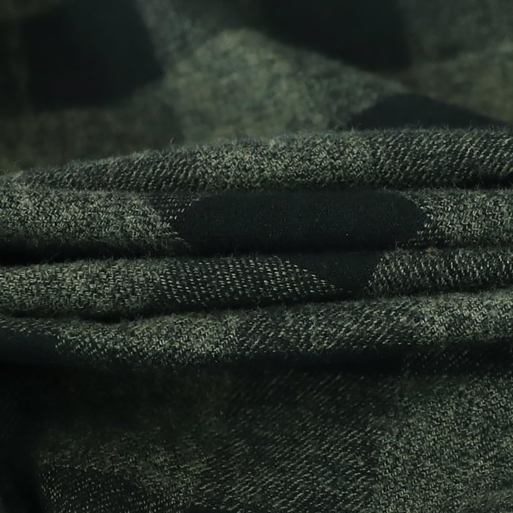 Dubinik® Camicia Flanella Uomo Quadri Camice in Flanella Uomo Regular Fit Casual Cotone Manica Lunga Bottoni Shirt in Pile