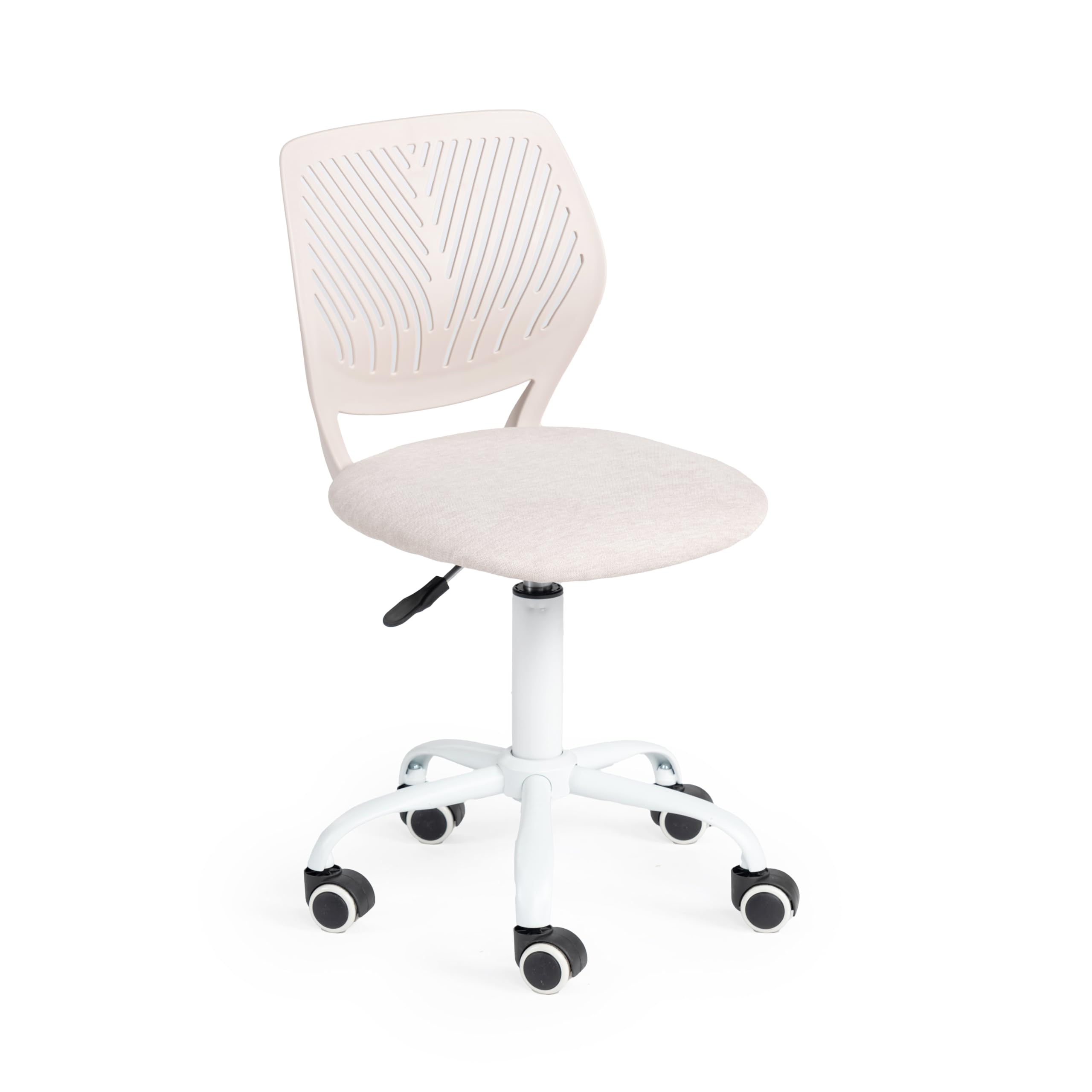 Silla de Escritorio, Moderno diseño Ajustable, para Ordenador, giratoria, sin reposabrazos, para habitación de los niños, Trabajo en casa, Oficina, Morandi, Beis