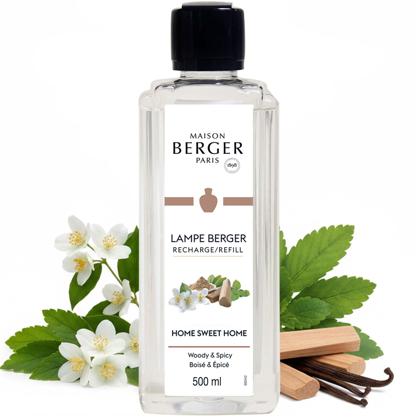 Maison Berger Home Sweet Home Lamp Berger Fragrance Refill, 500 Ml – 2-In-1 Catalytic System, Neutralizes Odours Then Diffuses Fragrance, Warm Cinnamon And Fruit With A Cozy Spiced Finish