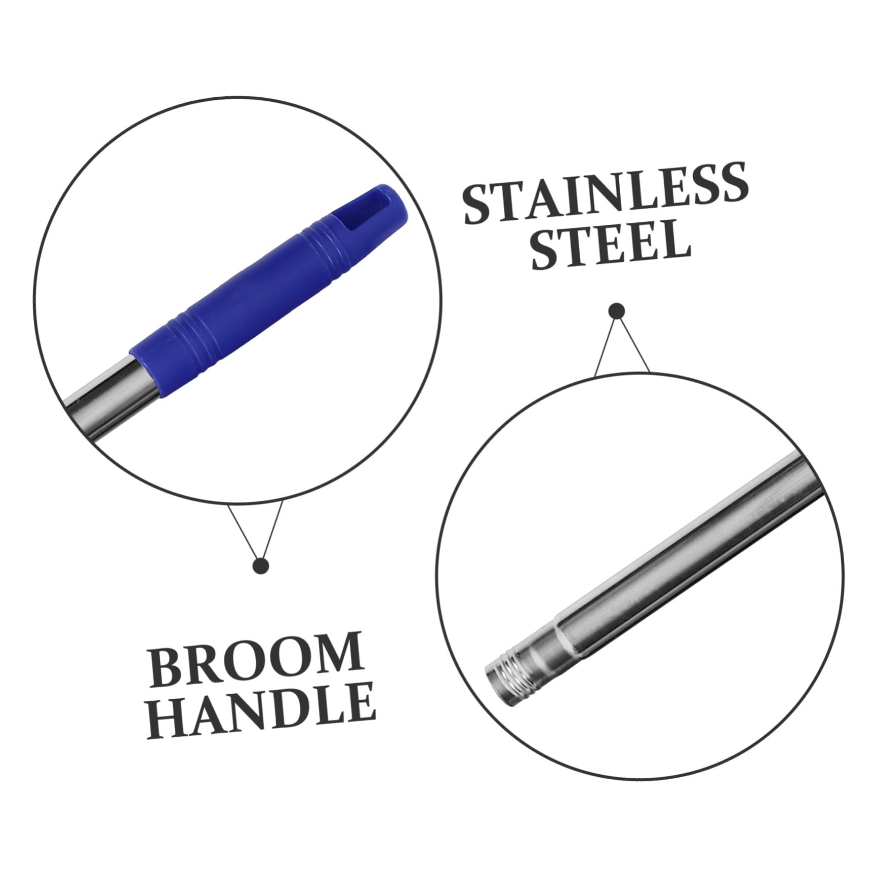 HOMOCONO 1 Set Section Mop Replacement Pole Durable Stainless Steel and Handle for Easy Floor Cleaning for Hard to Reach Areas Compatible with Various Mop Systems