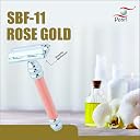 Pearl Shaving Double Edge Butterfly Safety Razor SBF-11 (Rose Gold) made with Brass Metal - Best Shaving Razor for Men | Classic & Traditional shaving Kit for Men | Premium blade razors | Diwali Gift Option gallery image