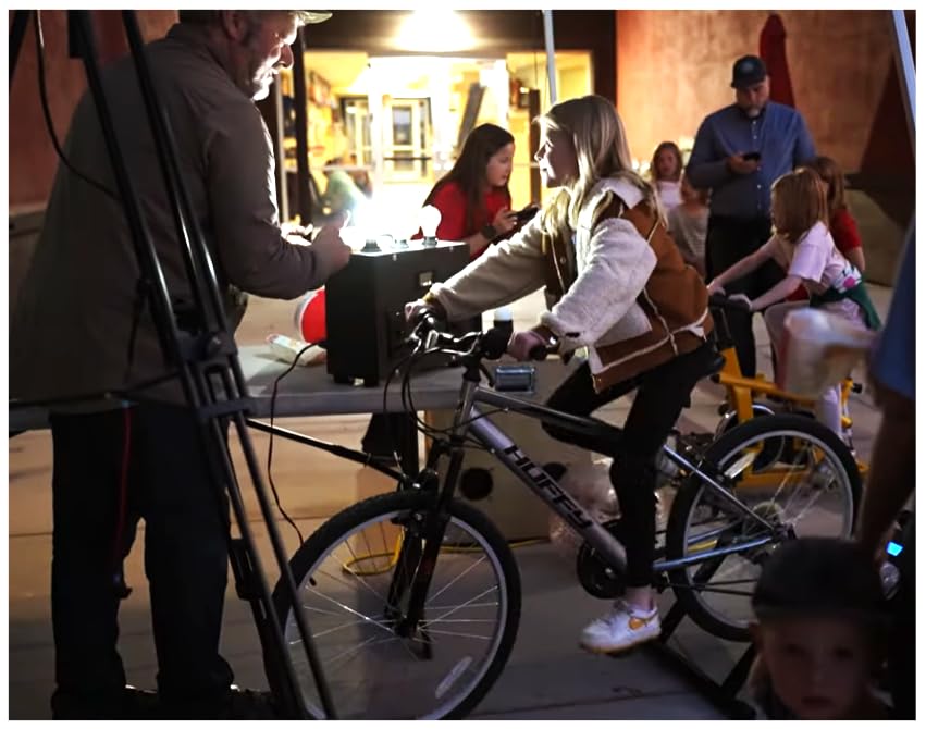 Pedal Power Bicycle Generator Emergency Backup Power System 500 Watts 12 Volts, 24 Volts, 48 Volts Direct Current Lead Acid Battery Charging System