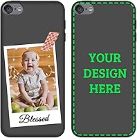 Vista 11 de Funda de teléfono con foto personalizada para iPod Touch 5, 6, 7, texto, logotipo, nombre, delgada, suave, cubierta negra, regalo único de nicho
