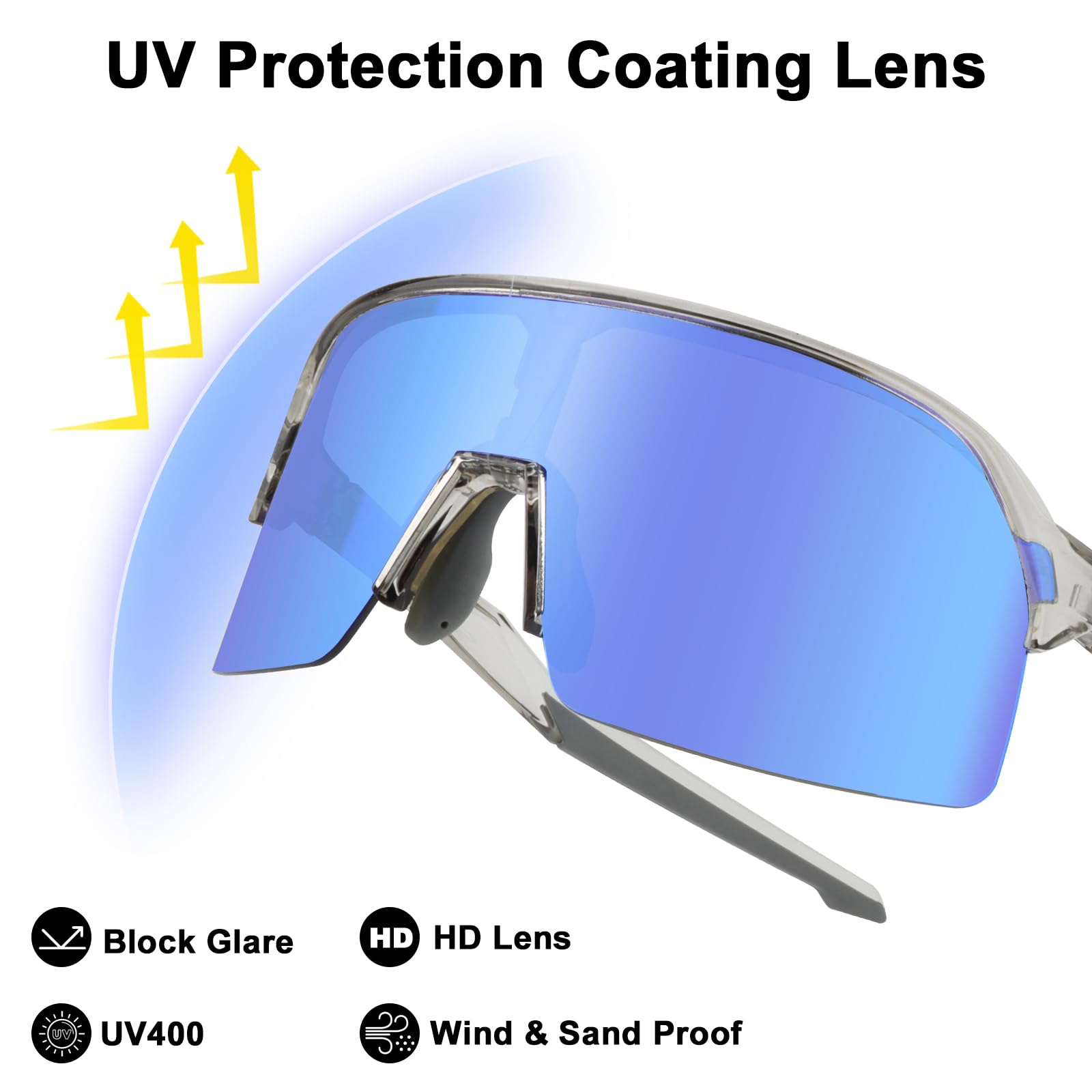 ToopMount Ski Goggles with Hard Case, Over The Glasses Snow Goggles, Anti Fog Anti Glare Adjustable Strap - Image 3
