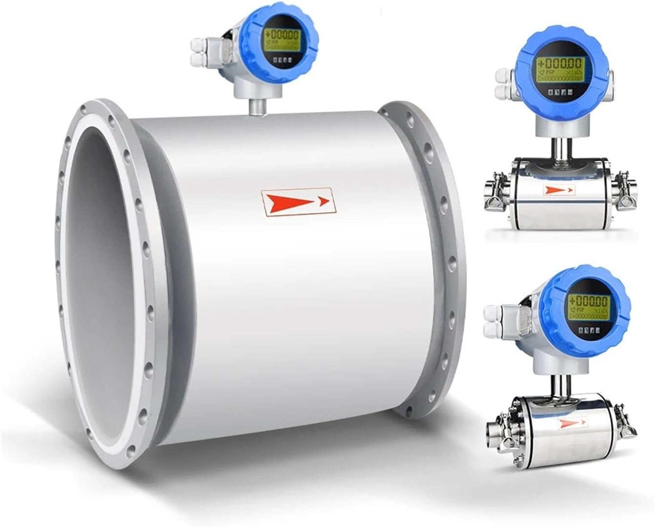Clamp on Electromagnetic Flow Liquid Flowmeter Pulse 4-20mA RS485 SS304 Flow Meter(DN15)