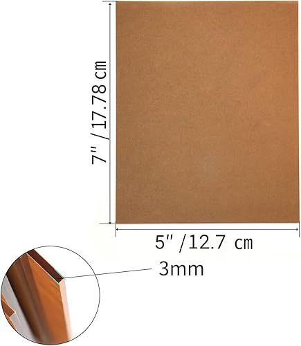 Miniatura 2 de 12 hojas acrílicas transparentes de 5 x 7 pulgadas, láminas acrílicas en blanco, hoja acrílica de 18 pulgadas de grosor (0.118 in) de grosor,