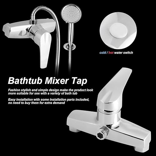 Miniatura 3 de Mezclador de ducha, mezclador de ducha de una sola palanca, mezclador de una sola palanca para baño, bañera de zinc, mezclador de una sola palanca