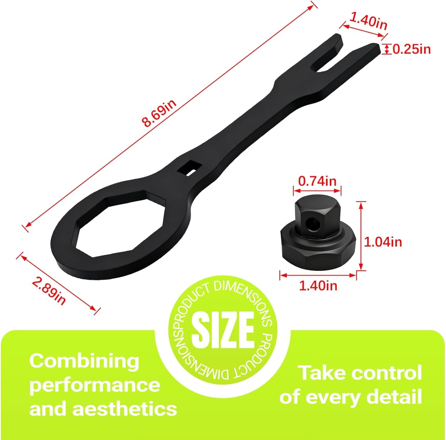 Dual Chamber Fork Cap Wrench for Yamaha Compatible With KYB Forks YZ125/YZ250/YZ250F/YZ450F for Honda for Kawasaki for Sherco 2005-2025