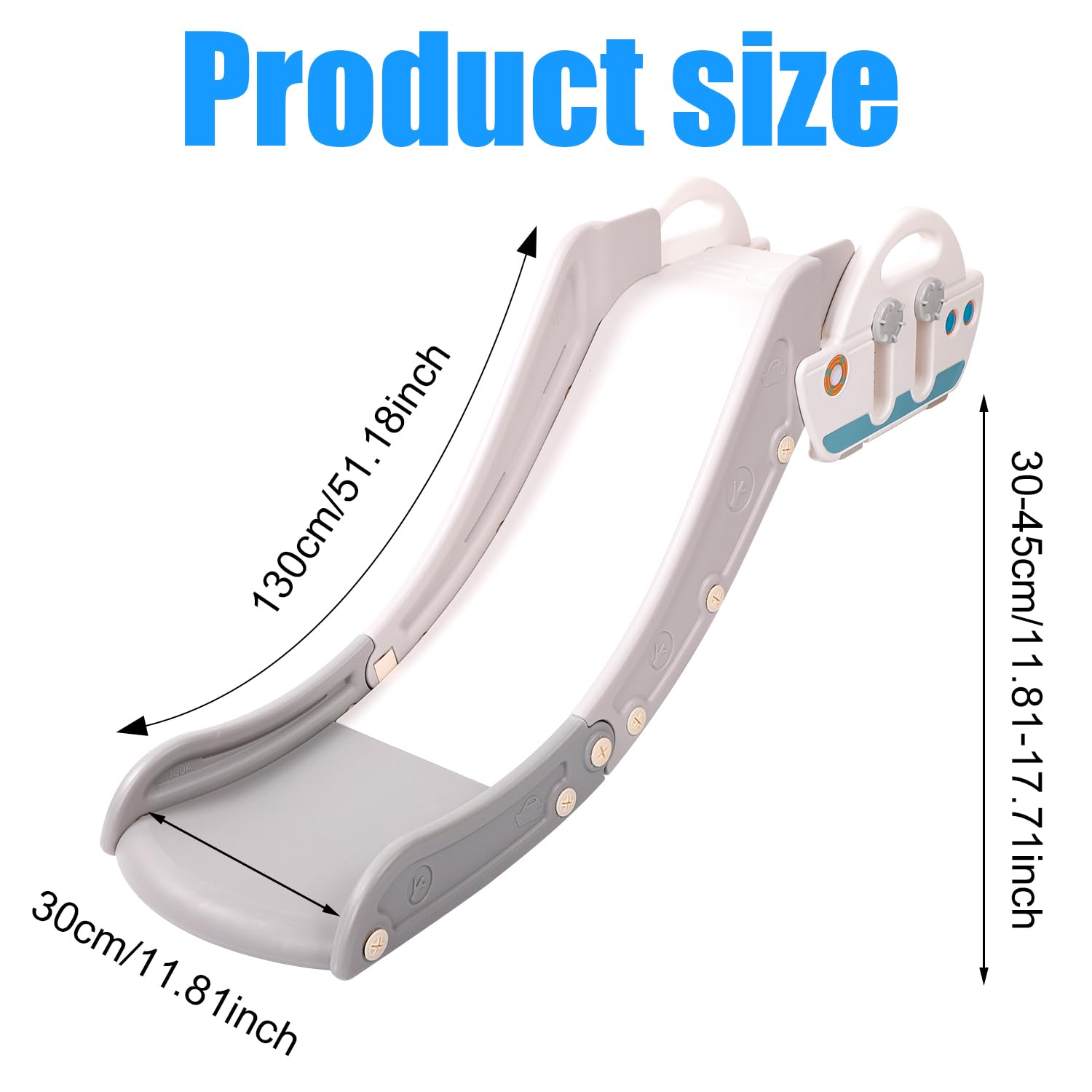 RAHBI Toboggan De Canapé De 160 Cm Pour Tout-Petits En Plastique Rallonger La Planche D'intérieur Playset Garden Wave Slides For Play Tower Frame Toboggan Pour Enfants,D,Amazing11