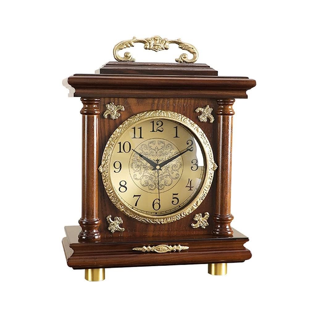BLEKWETAAT Mantel Clocks with Silent Movement, Battery Operated, Vintage Table Clock for Living Room, Kitchen, Office & Home Décor Table clock