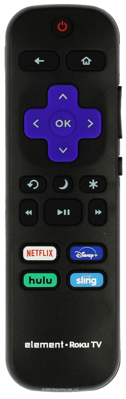 OEM Replacement Remote Control 3226000883 Fit for Element Roku TV Smart 4K Ultra HDTV with Netflix, Disney+, Hulu and Sling Or Apple TV+ or HBOMAX Buttons. (Renewed)