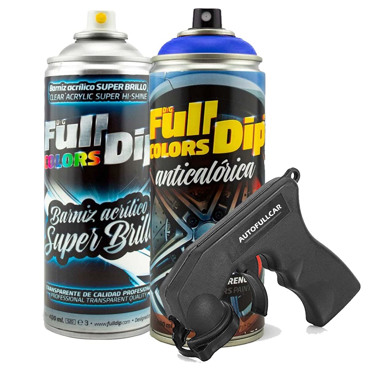 AutoFullCar - Pintura ANTICALÓRICA Acrílica Brillo Full Dip para Pinzas DE Freno - 2 x Spray 400 ml (Rojo Brillo) — view 4