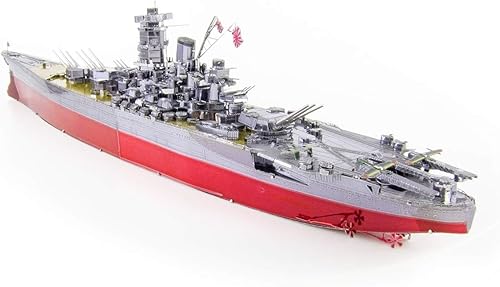 Miniatura 4 de Metal Earth Fascinations Premium Series Yamato Battleship 3D Kit de modelo de metal con pinzas