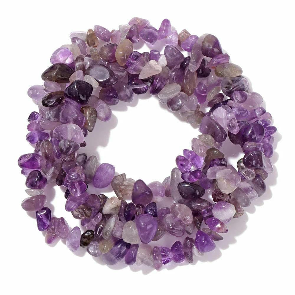 Cuentas de amatista natural, cristal de cuarzo morado, cuentas irregulares para hacer joyas, pendientes, pulseras, collares y accesorios - N.° 29