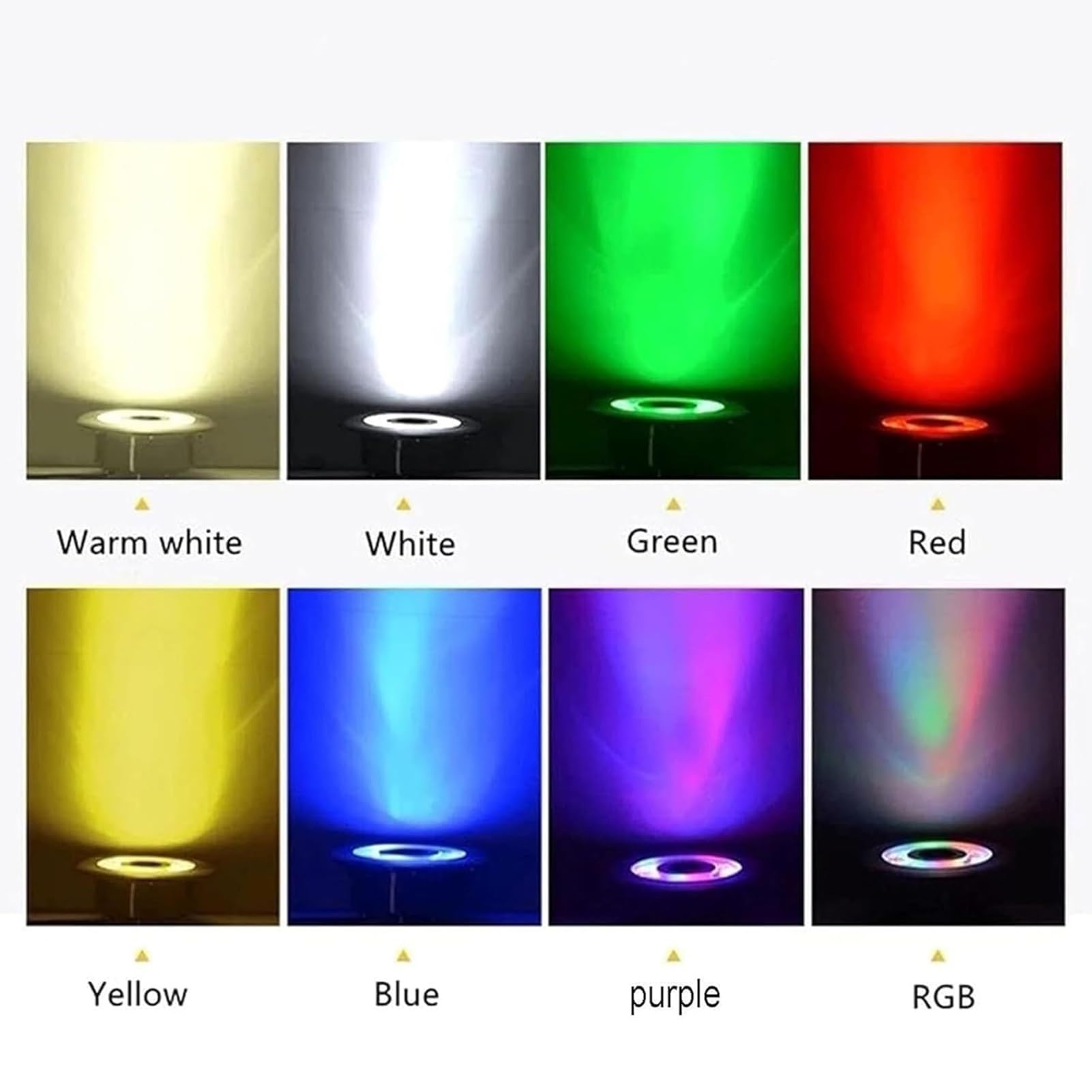 Faro Subacqueo RGB 12/24V per Fontane - Lampade Subacquee per Esterni, Luci A LED Impermeabili IP68 per Fontane, Luci Sommergibili con Foro Centrale per Laghetti(Warm White,12W(24V))