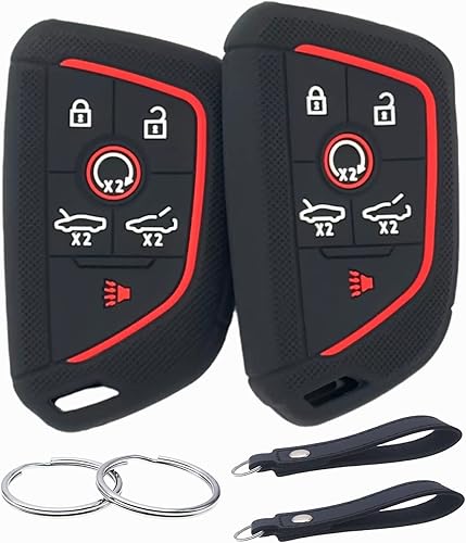 Miniatura 1 de REPROTECTING Funda de goma de silicona compatible con Chevy Chevrolet Corvette C8 2023 2022 2021 2020 negronegro