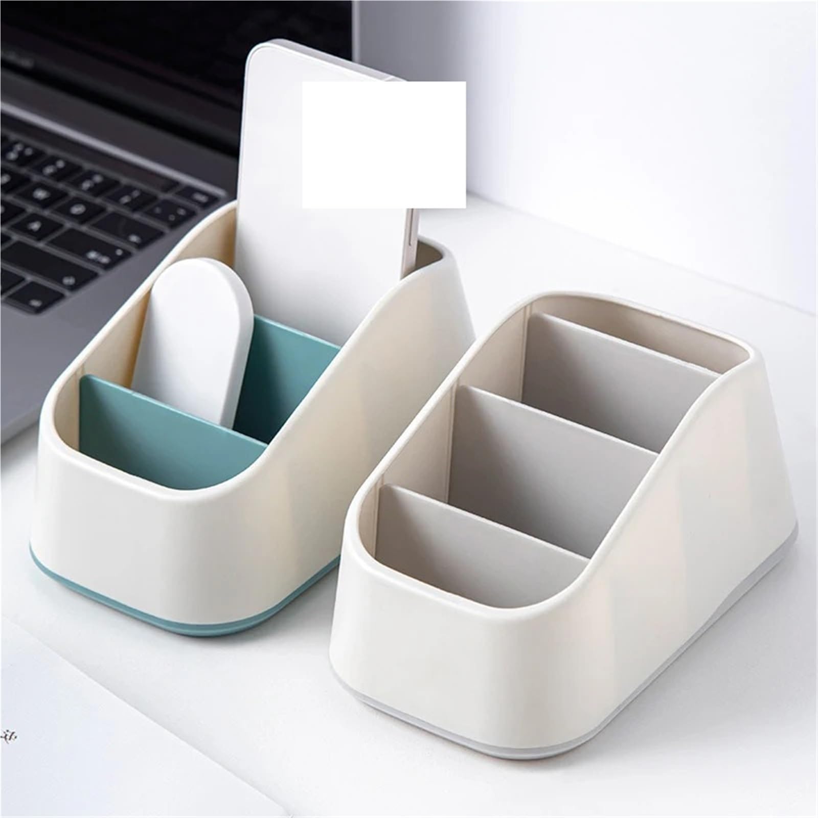 Organisateur De TéLéCommande Support de télécommande avec Fente, 2 pièces, boîte de Rangement de Bureau, télécommande TV, téléphone, Papeterie, étui Organisateur, Maison, hôtel(Yellow)