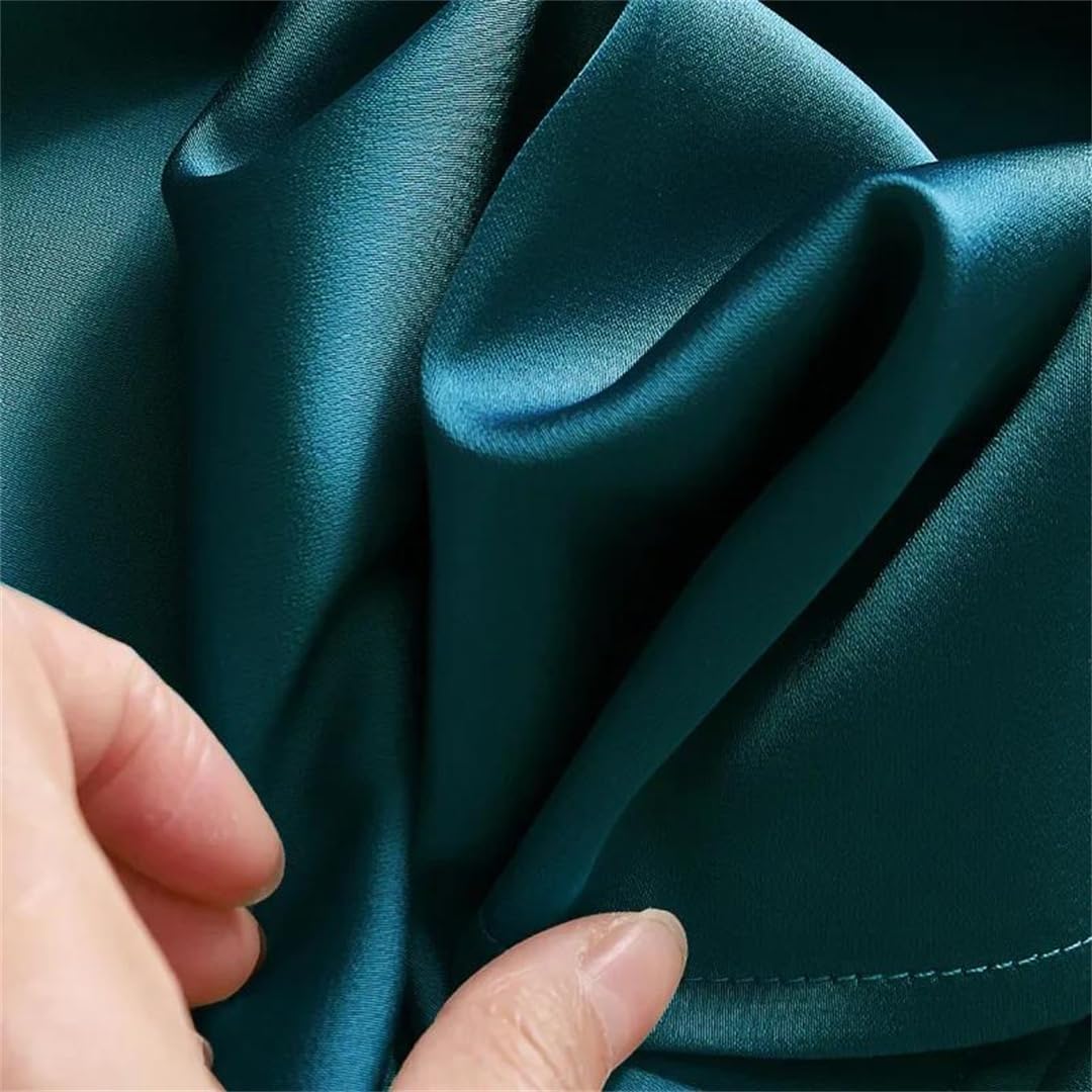 Yeuyyben Maglietta estiva da donna in raso setoso con scollo rotondo, vestibilità ampia, versatile