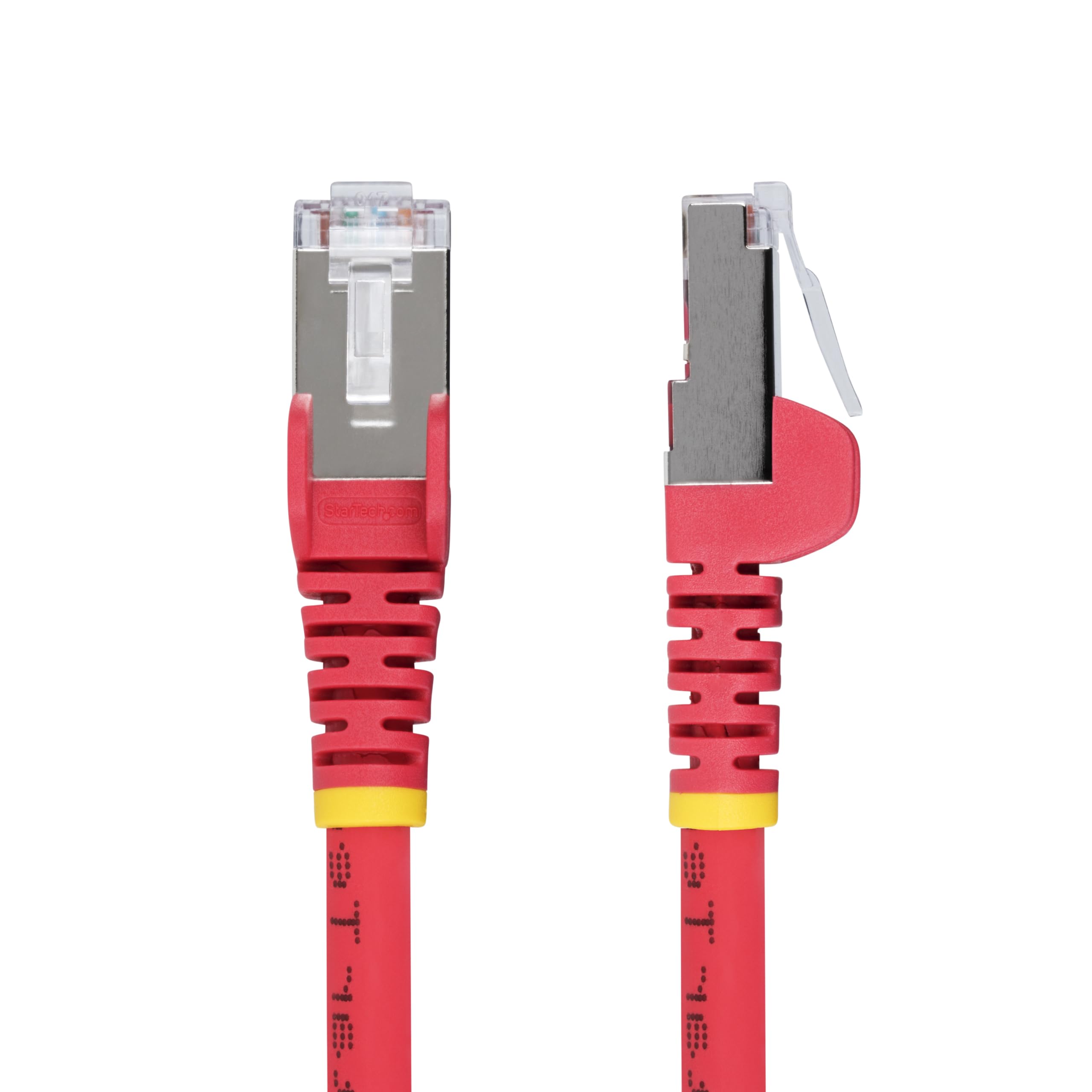 StarTech.com Cavo Ethernet CAT6a rosso, 7,6 m, antigroviglio, RJ45, 10GbE, 100W PoE++, S/FTP, 500MHz, 27AWG puro rame nudo, LSZH