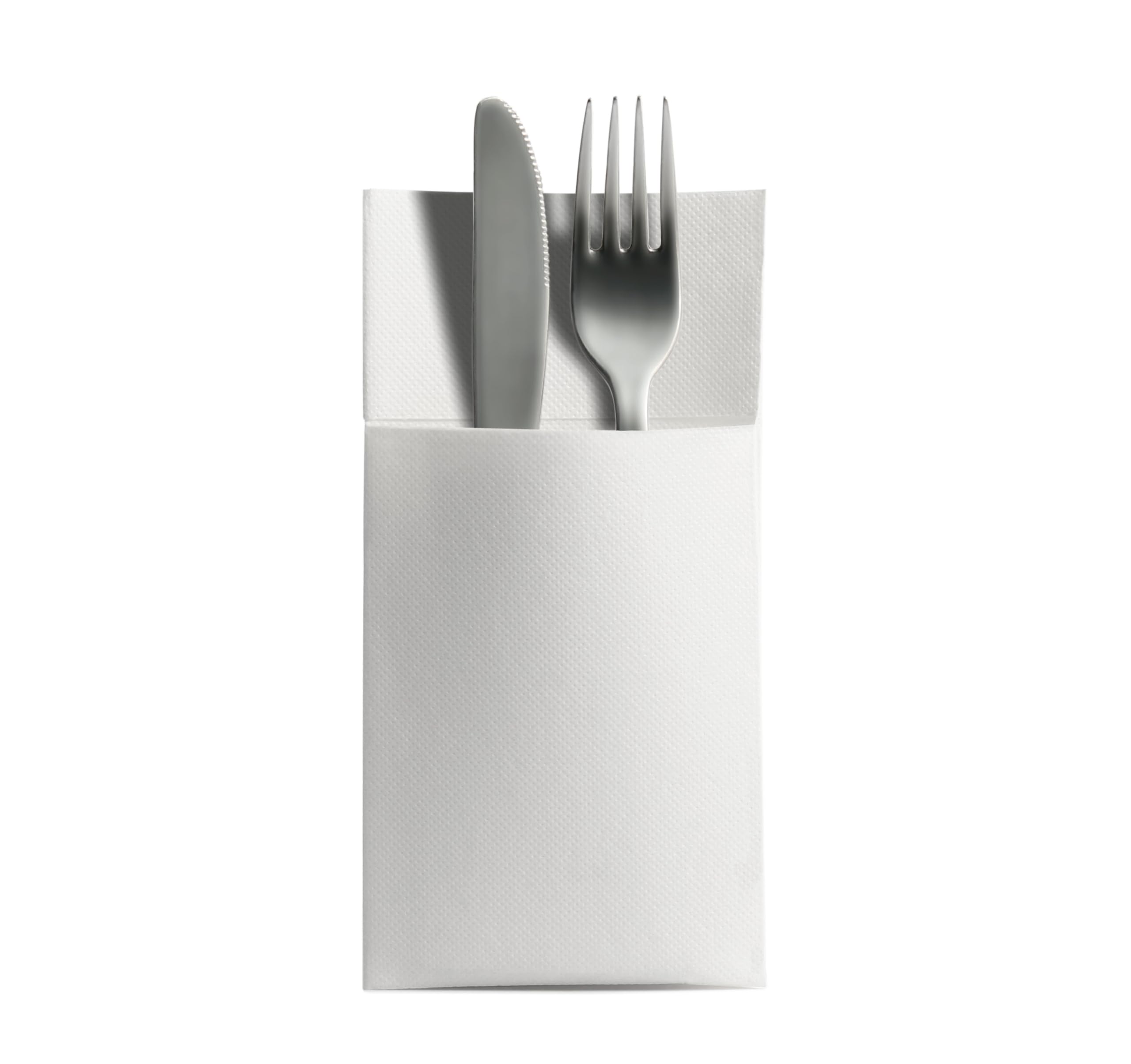 Aroba 1000 miękkich serwetek sztućców, z miękkiego materiału, objętość i struktura, wstępnie złożone serwetki z rozcięciem, 39 x 38 cm, 1/8 złożonych, dobrej jakości białe